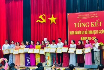 LỄ TỔNG KẾT VÀ NHẬN THƯỞNG TẠI HỘI THI GIÁO VIÊN DẠY GIỎI CẤP TỈNH NĂM HỌC 2022-2023