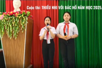 LIÊN ĐỘI TRƯỜNG THCS NGUYỄN ĐÔN HƯỞNG ỨNG CUỘC THI “THIẾU NHI VỚI BÁC HỒ” NĂM 2026