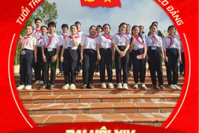 LIÊN ĐỘI TRƯỜNG THCS NGUYỄN ĐÔN TUYÊN TRUYỀN CHÀO MỪNG ĐẠI HỘI ĐẠI BIỂU TOÀN QUỐC LẦN THỨ XIV CỦA ĐẢNG